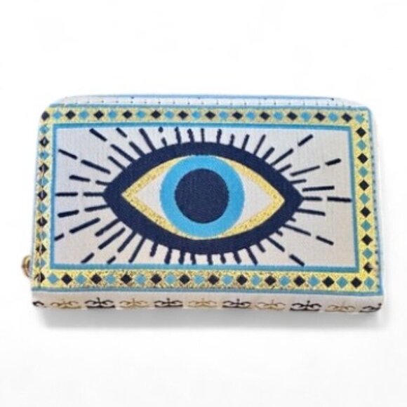 Small Evil Eye Wallet, Bohemian Purse, Coin Wallet - Picture 6 of 6